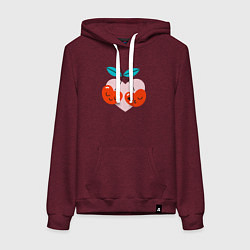 Женская толстовка-худи Влюблённые вишни