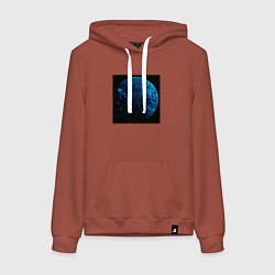 Женская толстовка-худи Синяя планета трещины