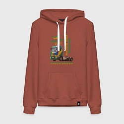 Женская толстовка-худи Mercedes-Benz мой грузовик мои правила