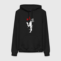 Женская толстовка-худи Кикбоксинг - атака