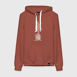 Женская толстовка-худи Скейтер на кладбище