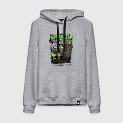 Женская толстовка-худи Растения против зомби с персонажами