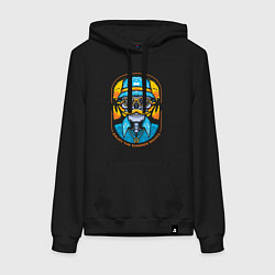 Женская толстовка-худи Скелет в очках