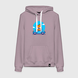 Женская толстовка-худи Котик водитель