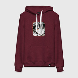 Женская толстовка-худи Оранжевоглазая девушка