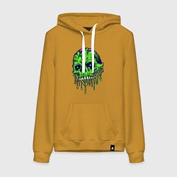Женская толстовка-худи Green skull