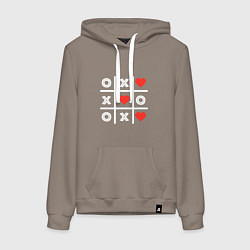 Женская толстовка-худи Крестики нолики