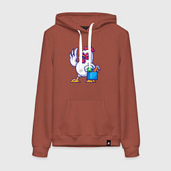 Женская толстовка-худи Петушок с продуктами