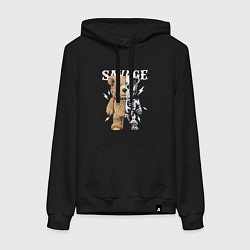 Женская толстовка-худи Дикий медведь