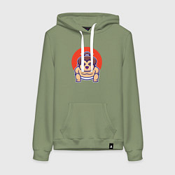 Женская толстовка-худи Маленький сумоист