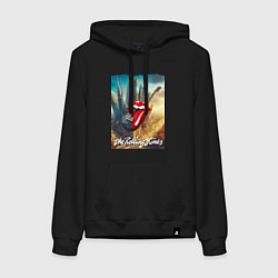 Женская толстовка-худи Rolling Stones - logo-guitar