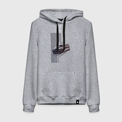 Женская толстовка-худи Спорткар для уличной гонки