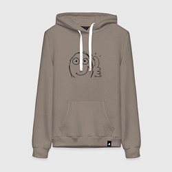 Женская толстовка-худи Палец вверх мем