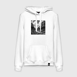 Женская толстовка-худи Разрушенный город
