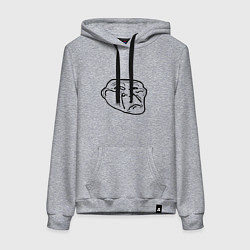 Женская толстовка-худи Тролл фейс недовольный мем