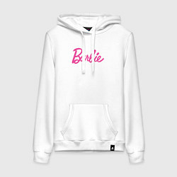 Женская толстовка-худи Барби надпись