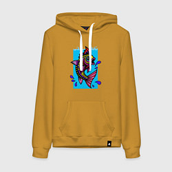 Женская толстовка-худи Рыбка в воде