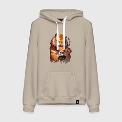 Женская толстовка-худи Дева в тени тигра