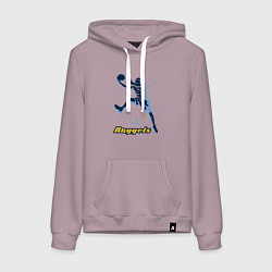 Толстовка-худи хлопковая женская Nuggets baller, цвет: сиреневый