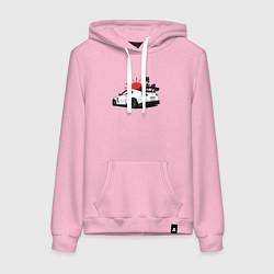 Женская толстовка-худи Авто и иероглифы