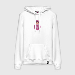 Женская толстовка-худи Матрёшка в розовом