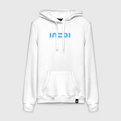 Женская толстовка-худи Inzoi голубой логотип