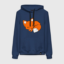 Женская толстовка-худи Спящий лисёнок