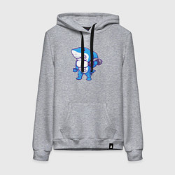 Женская толстовка-худи Акула бодибилдер