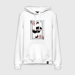 Толстовка-худи хлопковая женская Доктор МакКой, цвет: белый