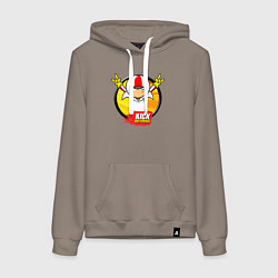 Толстовка-худи хлопковая женская Сорвиголова Кик Бутовски, цвет: утренний латте