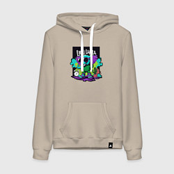 Женская толстовка-худи Лирили Ларила итальянские мемы