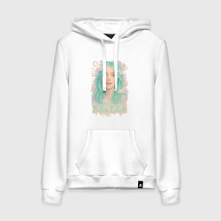 Женская толстовка-худи Билли Айлиш с зелеными волосами