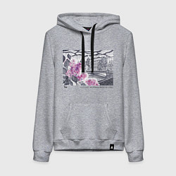 Толстовка-худи хлопковая женская Спас на Крови, цвет: меланж