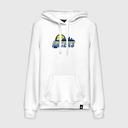 Толстовка-худи хлопковая женская City Pacers, цвет: белый