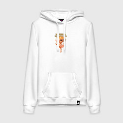 Толстовка-худи хлопковая женская Ballerina Capuchina ии, цвет: белый