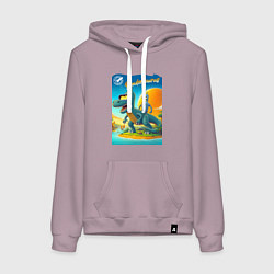 Толстовка-худи хлопковая женская Бендерзавр - мем, цвет: сиреневый