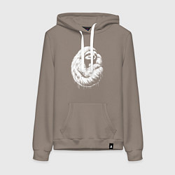 Женская толстовка-худи Ленивец белой краской