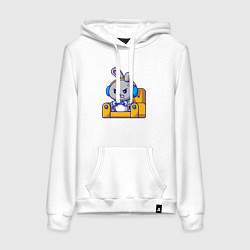 Женская толстовка-худи Кролик геймер