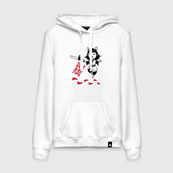 Женская толстовка-худи Девочка аниме с бензопилой ужас