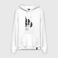 Толстовка-худи хлопковая женская Fuck you Batman, цвет: белый