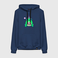 Женская толстовка-худи Лягушка с тортиком