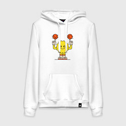 Женская толстовка-худи Солнечный баскетбол