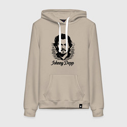 Женская толстовка-худи Джонни Депп в цветах