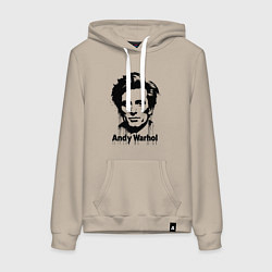 Женская толстовка-худи Молодой Энди Уорхол