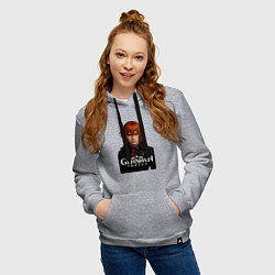 Толстовка-худи хлопковая женская Дилюк Геншин Импакт, цвет: меланж — фото 2