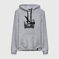 Женская толстовка-худи Сахалинский пейзаж