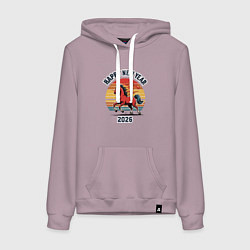 Женская толстовка-худи Красная огненная лошадь 2026