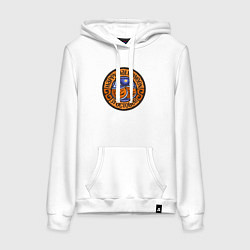 Толстовка-худи хлопковая женская Хэллоуин 31 октября, цвет: белый