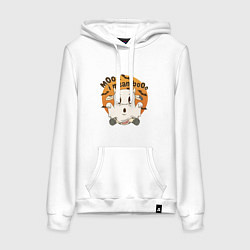 Женская толстовка-худи Корова привидение: moo-boo - буу-муу