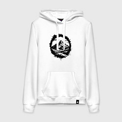 Женская толстовка-худи Гора и храм в круге